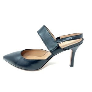 ❤️Lewit New Black Viola Slingback Heels   Size 36.5.